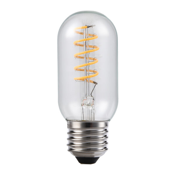 LED Filament Röhrenlampe 4W 2700K, transparentes Glas mit Spirale - dimmbar