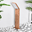 Sockelleuchte Francesco in dunkler Holzoptik - 50 cm mit integrierter LED