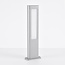 Sockelleuchte Stein - Silber mit integrierter LED