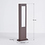 Sockelleuchte Stein - Braun mit integrierter LED