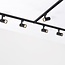 1-Phasen-Schienensystem Set 3 Meter mit Fem Strahlern, Schwarz