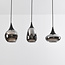 3-flammige Pendelleuchte mit Rauchglas - Lovi