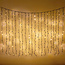 Lichtvorhang erweiterbar schwarz | ab 2 Meter | 300 LEDs | 2200K extra warmweiß | Gummi