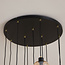 11-flammige Pendelleuchte schwarz mit amber Glas - Hanford