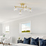 Elegante Deckenleuchte, 4-flammig gold mit transparentem Glas - Nymo