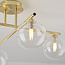 Elegante Deckenleuchte, 4-flammig gold mit transparentem Glas - Nymo