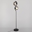 Stehlampe Curvatura mit Rauchglas - Schwarz