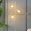 Stehlampe Jesse 3-flammig in Gold mit Amberglas