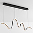 Hängelampe Linea in Schlangenform - Schwarz mit 3-stufig dimmbarer LED
