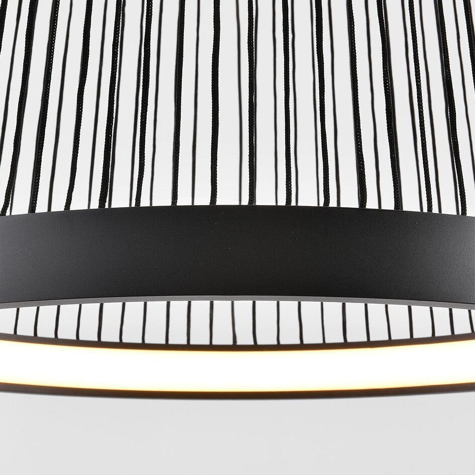 Dimmbare Design-Hängeleuchte Kae - schwarz