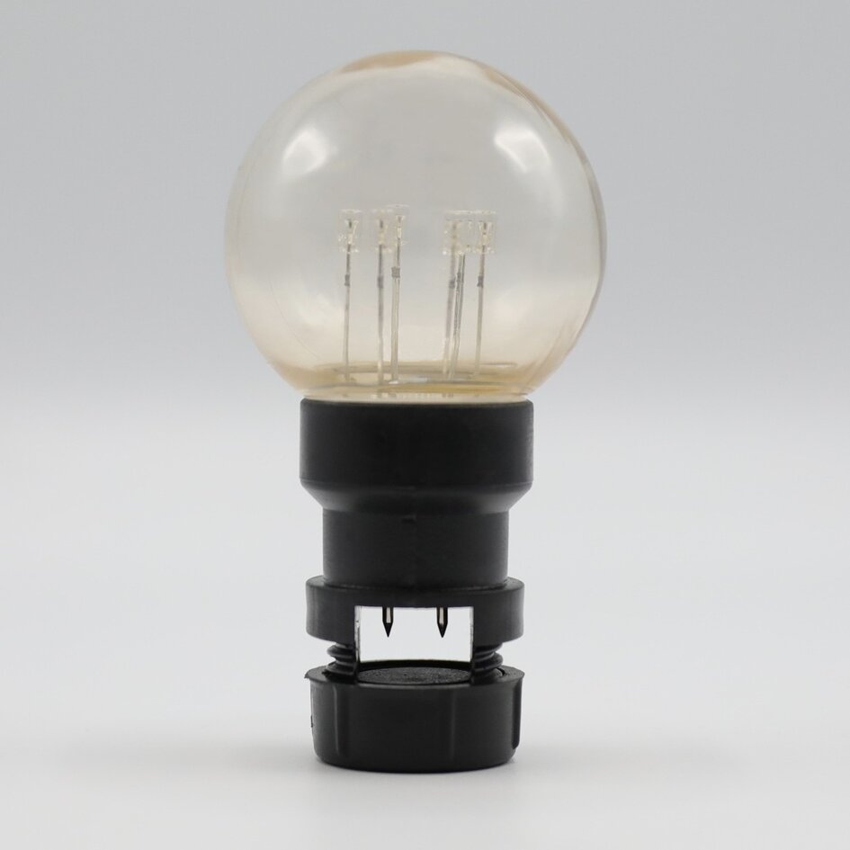 Lichterkette für außen mit warmweißen LED-Lampen 0,7 Watt