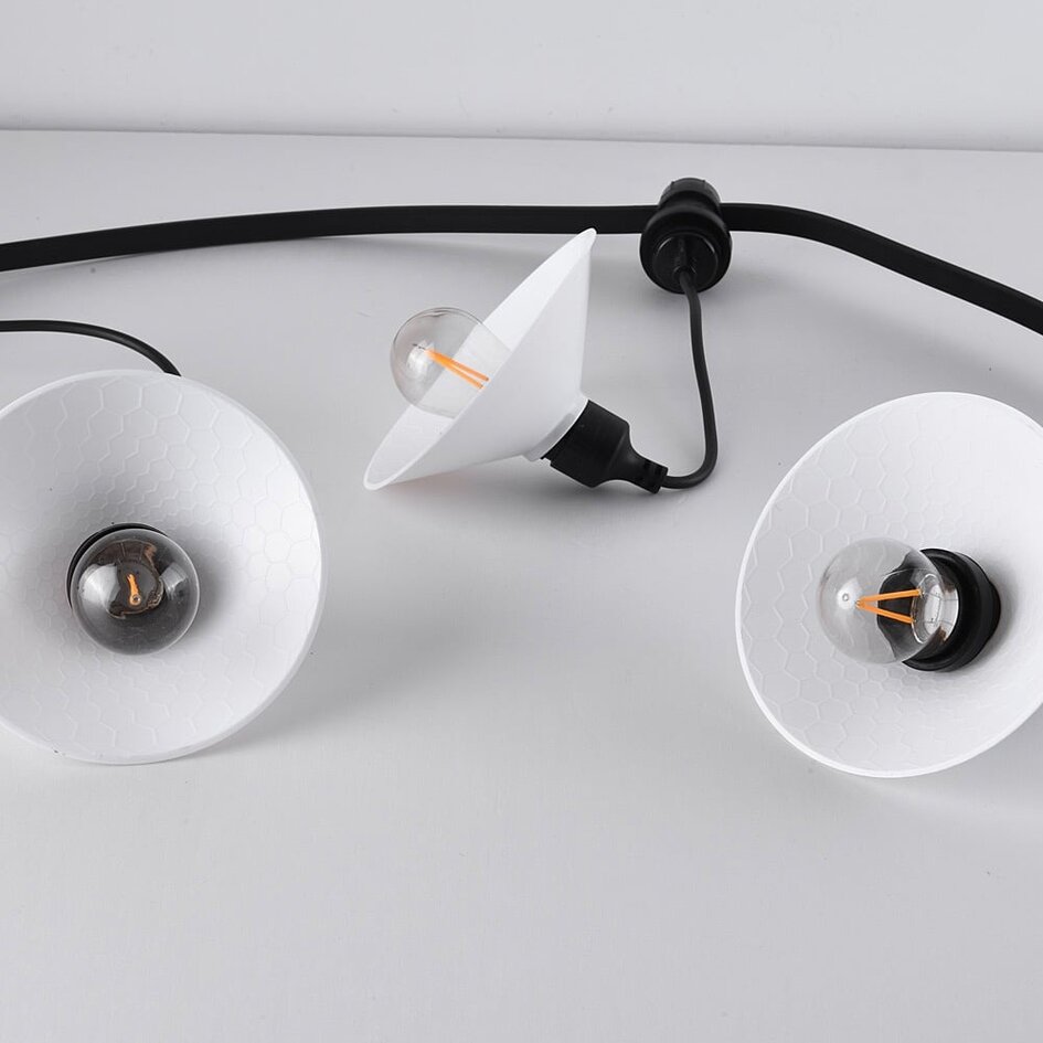 Schirm für Illu-Lichterketten-Lampen - weiß