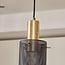 Pendelleuchte Valce - perforierter Schirm mit goldenen Details, schwarz
