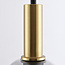 Pendelleuchte Inara - Rauchglas und Gold, runder Schirm