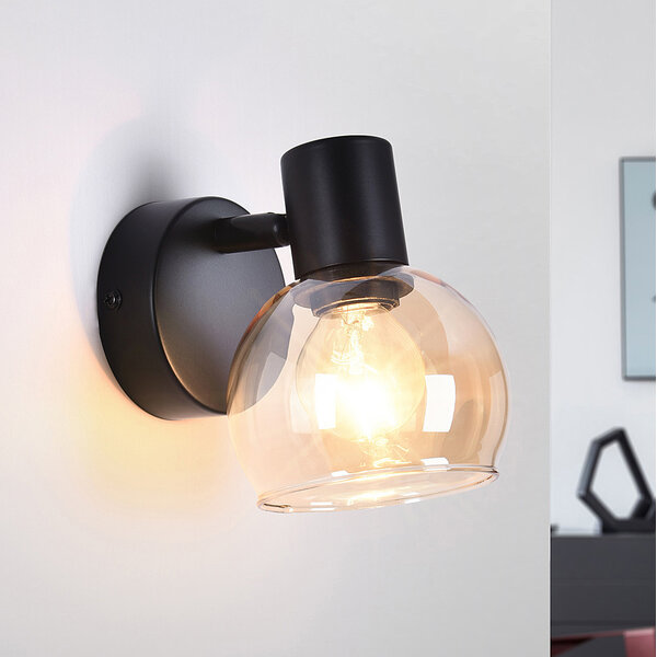 Wandspot mit amber Glas - Pilou
