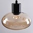 3-flammige Pendelleuchte Vere - Amberglas und Schwarz
