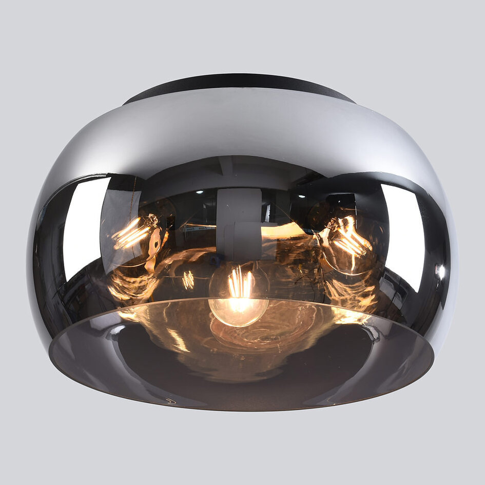 Deckenleuchte mit Rauchglas, 3-flammig - Selin