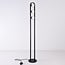 Stehlampe Terzo mit 3 schwenkbaren Spots in Schwarz und Gold