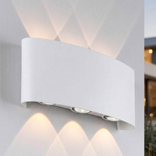 Moderne Design-Außenwandleuchte Sena - weiß