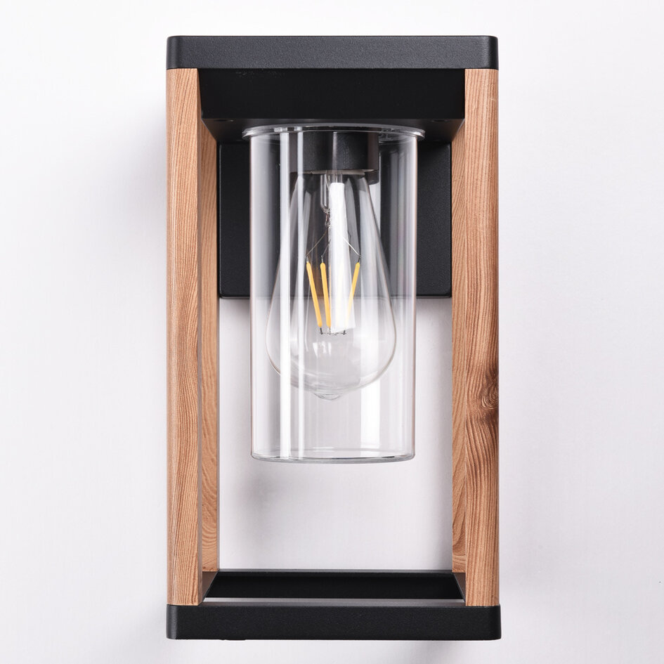 Außenwandleuchte in Holzoptik - Pancha