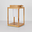Aufladbare Tischlampe Luxor mit integrierter LED - Holzoptik
