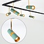 1-Phasen-Schienensystem Set 3 Meter mit Remi Strahlern in Blau und Gold