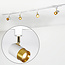 1-Phasen-Schienensystem Set 1,5 Meter mit Lexi Strahlern, Weiß und Gold