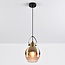 Hängelampe Laure - Amberglas, Art déco, kugelförmig