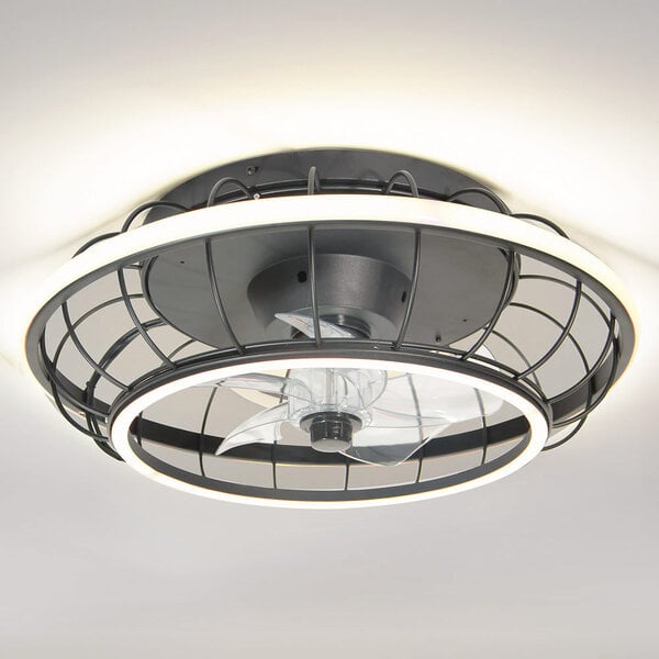 Deckenventilator Lilu - Schwarz mit integrierter LED und Fernbedienung