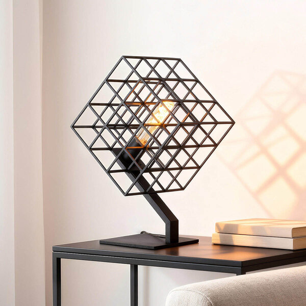 1-flammige Tischlampe Piazza - schwarz