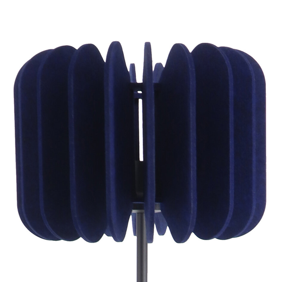 Stehlampe Lenthe aus PET-Filz - Marineblau