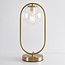 Goldene Design-Tischlampe George - Transparentes Glas