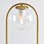 Goldene Design-Tischlampe George - Transparentes Glas