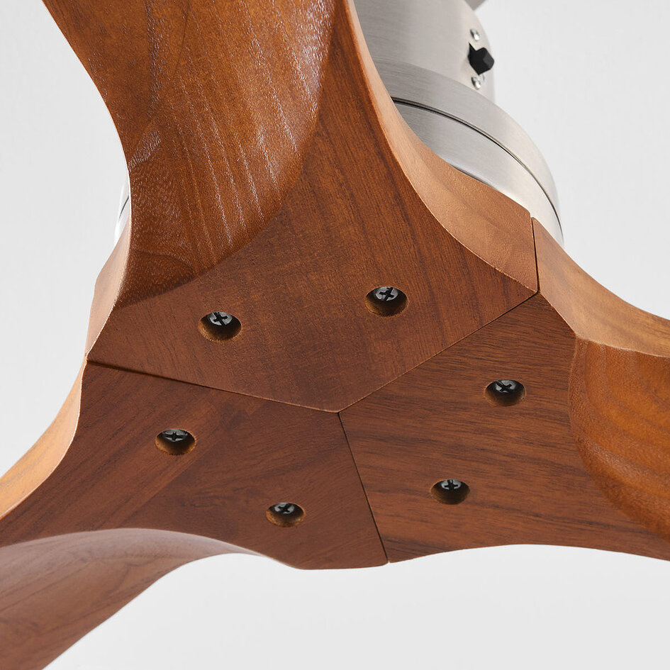 Deckenventilator Pajaro mit massivem Ahornholz und Fernbedienung