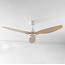 Oiseau Deckenventilator mit dimmbaren LEDs und Flügeln aus hellem Holz