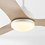 Oiseau Deckenventilator mit dimmbaren LEDs und Flügeln aus hellem Holz