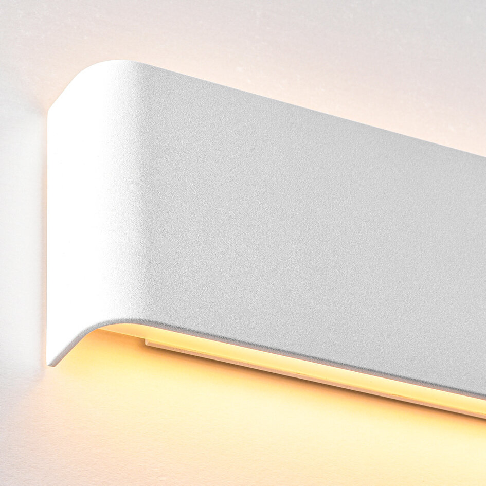 Weiße Wandleuchte mit integrierten LEDs, 61 cm - Norell
