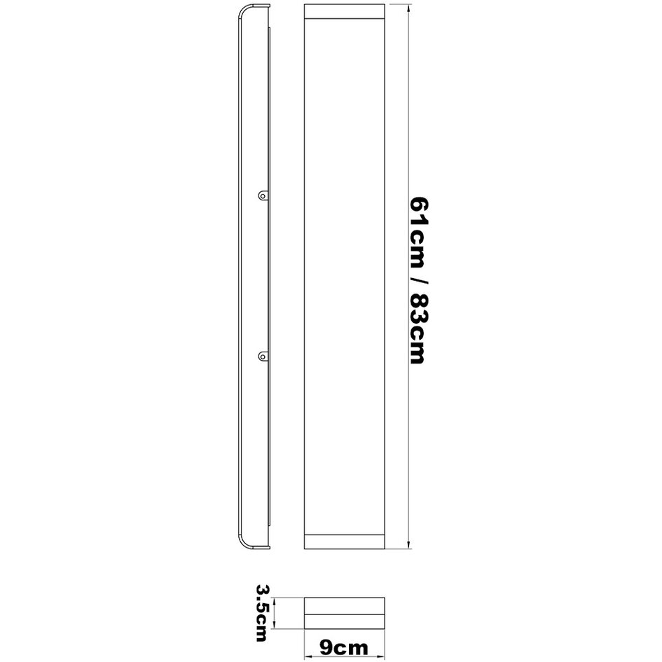 Weiße Wandleuchte mit integrierten LEDs, 61 cm - Norell