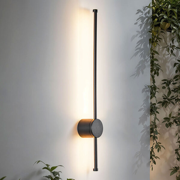 Moderne Wandlampe Marny 65 cm in Schwarz