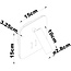 Quadratische Wandlampe Sofian mit drehbarem Spot und beleuchteter Wandplatte