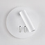 Runde Wandlampe Lenae mit drehbarem Spot und beleuchteter Wandplatte