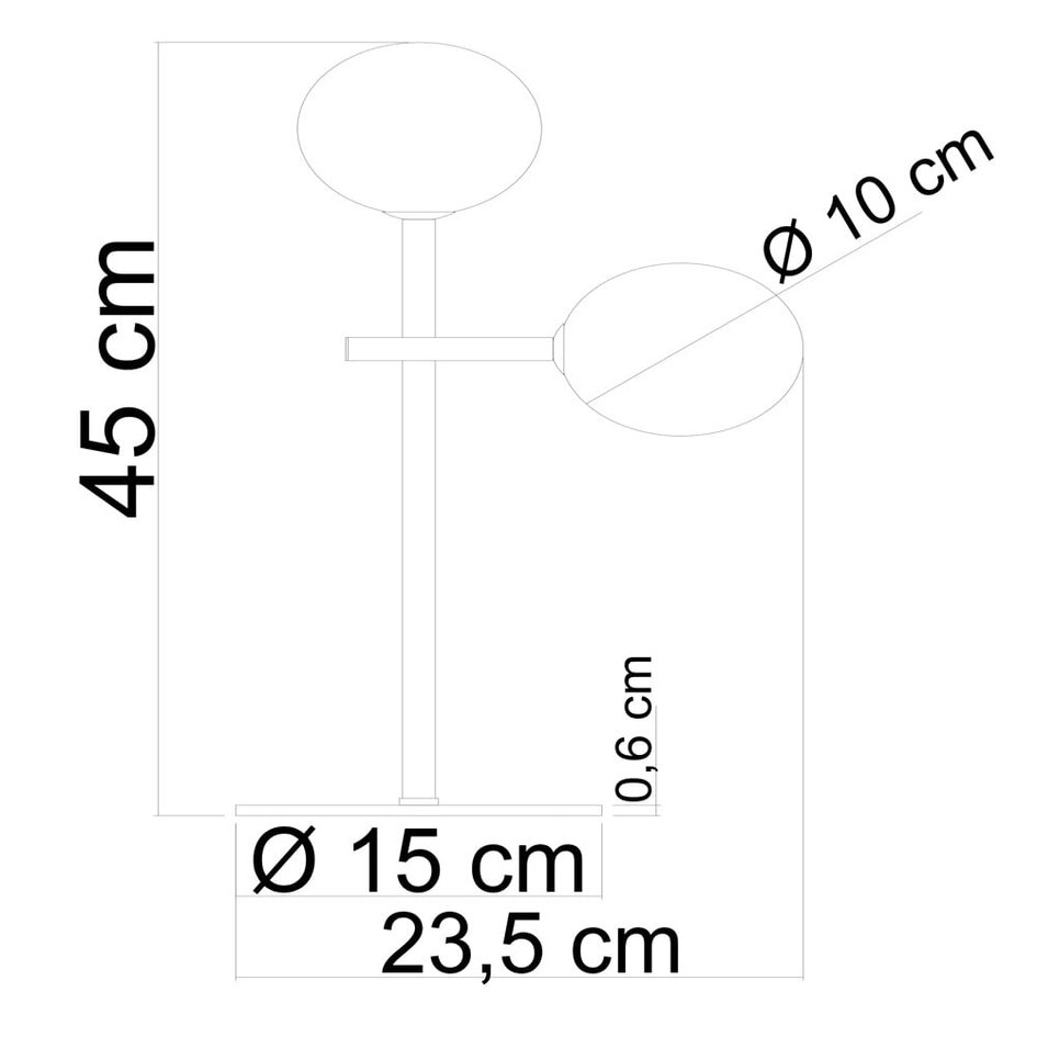 Tischlampe Chase, 2-flammig - Rauchglas mit Spiegeleffekt