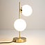 2-flammige Tischlampe Ethan - Bronze mit Milchglas