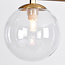 4-flammige Pendelleuchte Asun - transparentes Glas und Gold