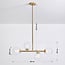 4-flammige Pendelleuchte Asun - transparentes Glas und Gold