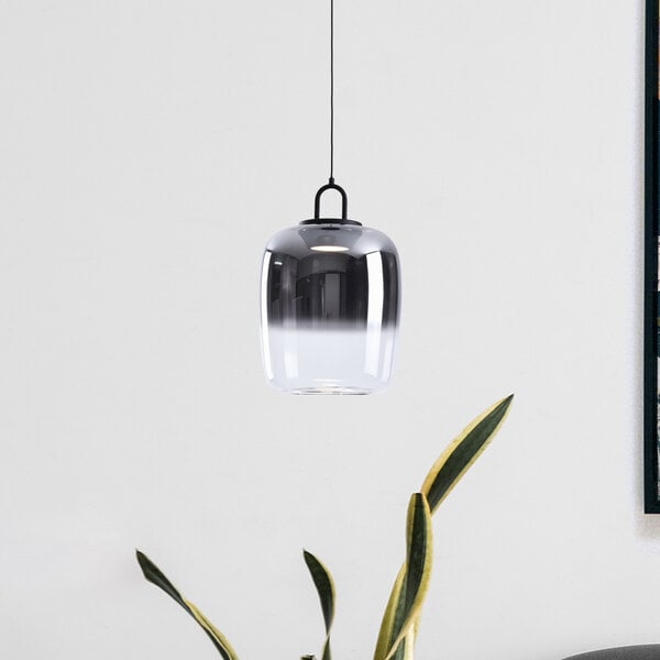 Pendelleuchte Melody aus Rauchglas mit Farbverlauf und 3-stufig dimmbaren LEDs