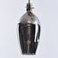 5-flammige Pendelleuchte Nisa - Amber- und Rauchglas mit Gold