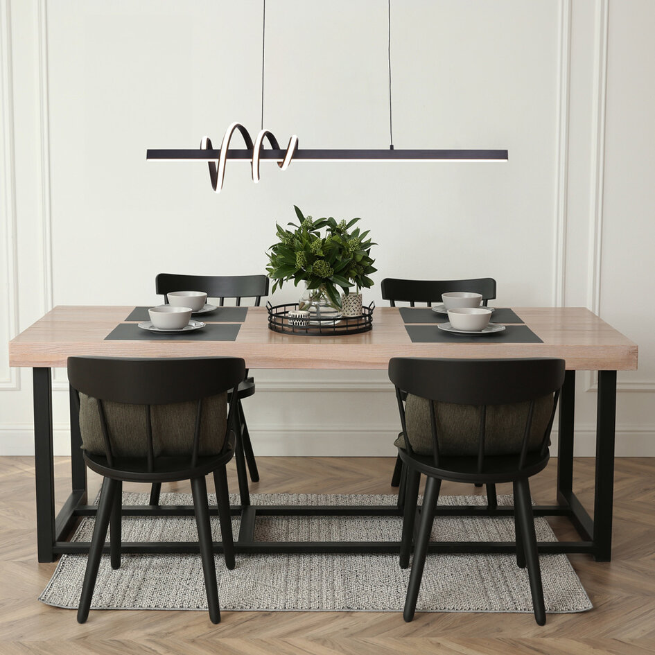 3-stufig dimmbare Design-Pendelleuchte Merle - dunkelgrau