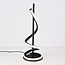 Tischlampe Caz mit gedrehtem schwarzen Rahmen und integrierter LED