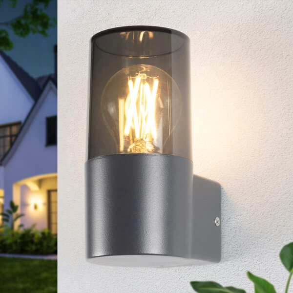 Moderne Wandleuchte rauchgrau